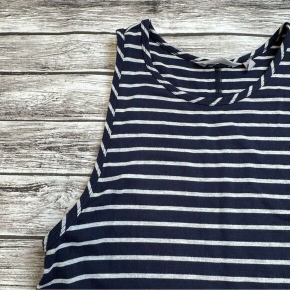 Athleta Women's A Line Tank Dress XS Extra Small Dark Navy Blue Grey Gray Stripe - Picture 4 of 12